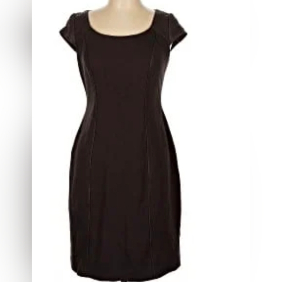 Kay Unger New York  cocktail dress Chocolate Brown Sz 6 - Picture 4 of 16